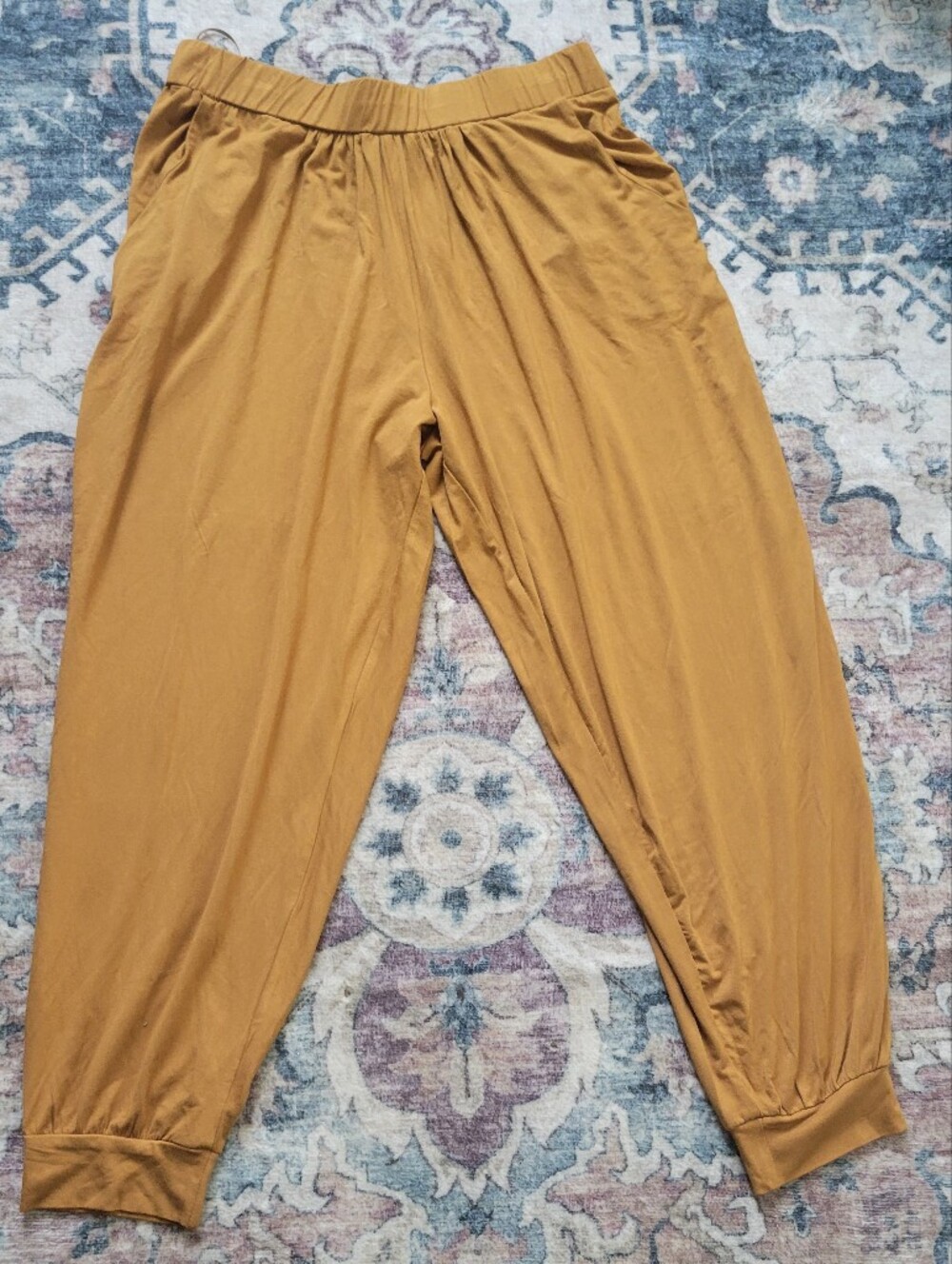 Bluivy Relaxed Jogger Harem Pants in Mustard